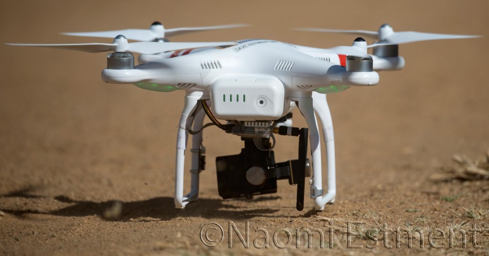 Unmanned Aerial Drone Taking Off