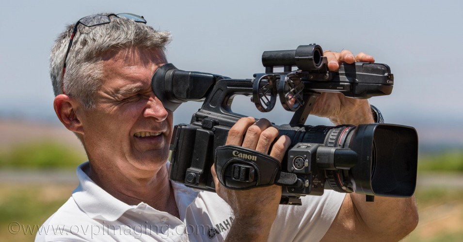 Dave Estment with Canon Video Camera