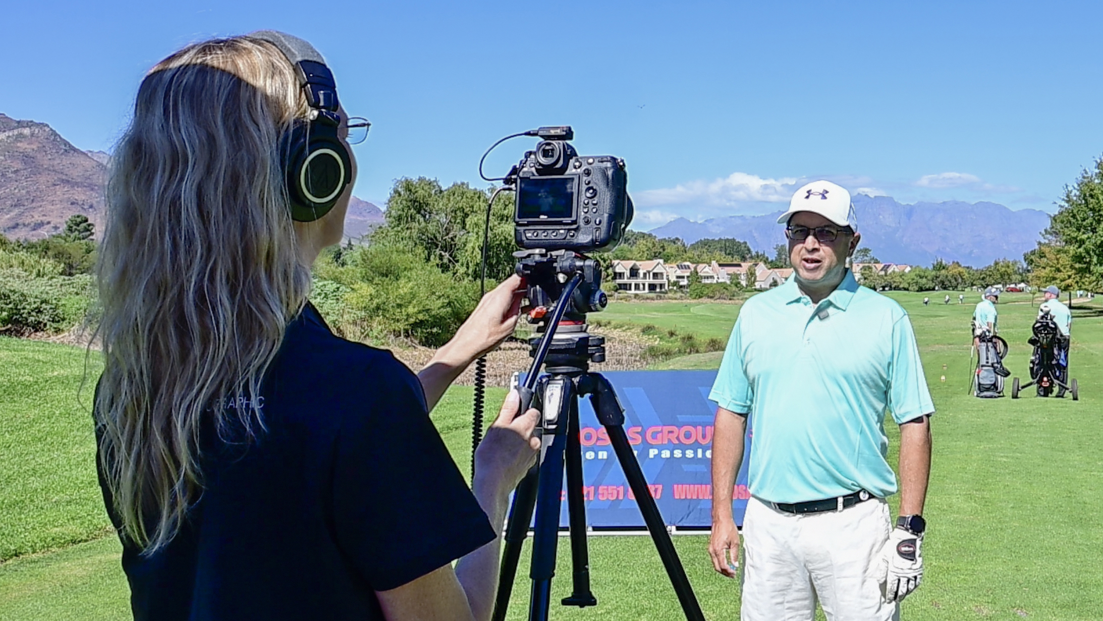 OV&P filming at WW Golf Day for Moosas Group