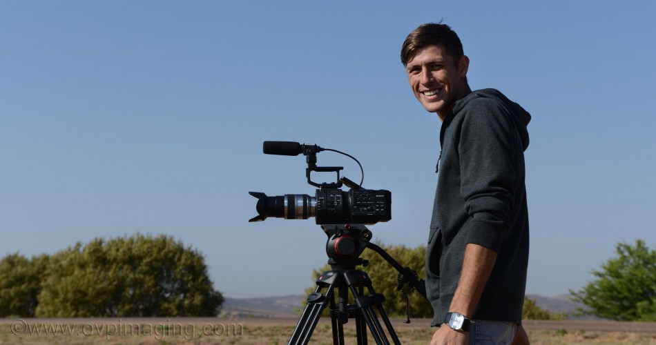 Videographer Reinhardt Vermeulen with Sony Camera