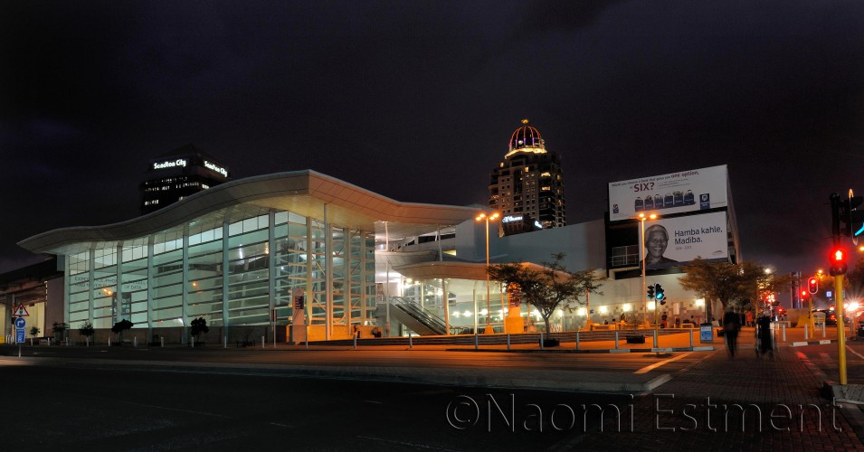 Sandton Gautrain Station by night